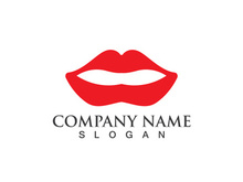 Lips woman logo and symbol vector