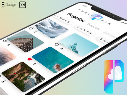 Photostock mobile app concept