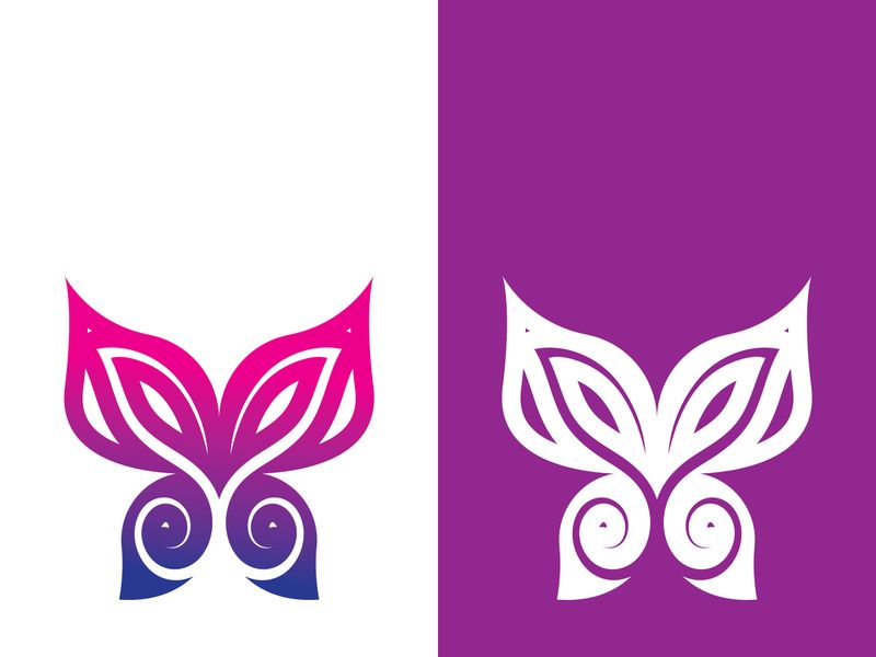 Butterfly logo icon vector design illustration