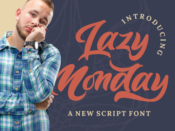Lazy Monday - Bold Script Font preview picture