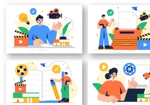 13 Professional Screenwriter Illustration