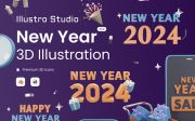 New year 2024 3D Illustration