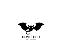 Devil logo design with a modern concept.
