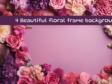 Beautiful floral frame background preview picture