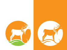 Goat logo template vector icon illustration design