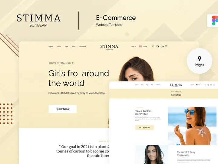 Stimma Fashion E-commerce Psd Figma preview picture