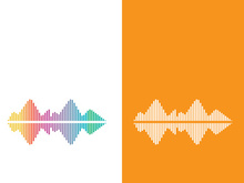 Sound waves logo background modern music vector image