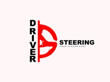 Car Steering Logo, Driver Vector