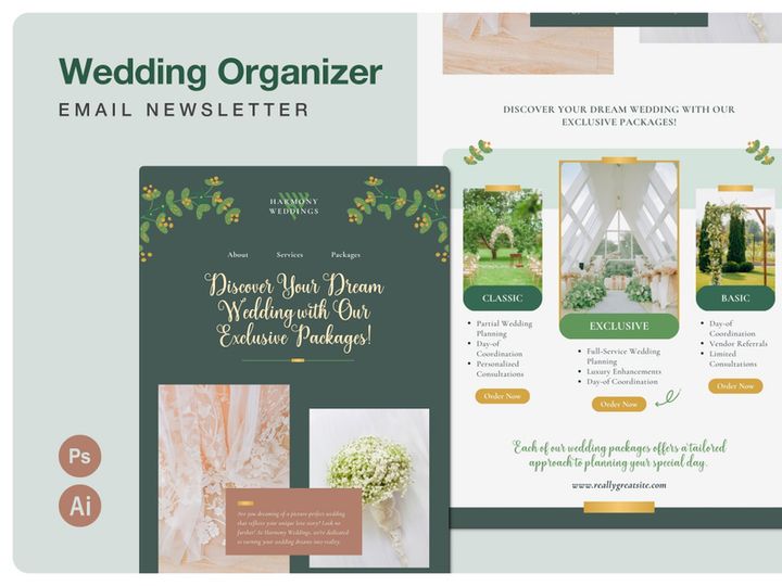 Wedding Marketing Email Newsletter