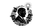 business innovation ideas lightbulb vector illustration