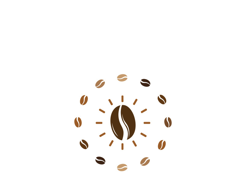 Premium coffee bean logo design.