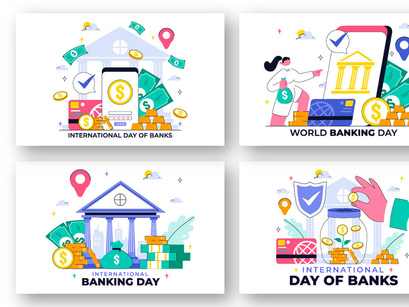 10 International Banking Day Illustration