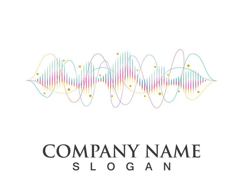 Sound waves vector illustration design template