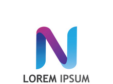 initial letter N logo with modern concept.