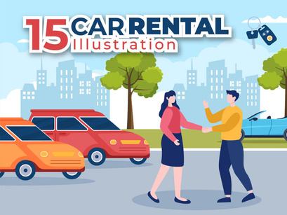 15 Car Rental Illustration