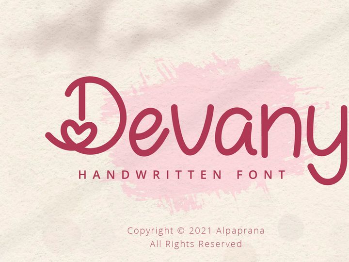 Devany - Handwritten Font preview picture