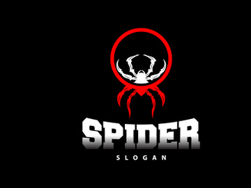 Spider Logo, Insect Animal Vector, Premium Vintage Design preview picture