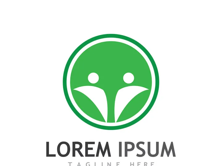 Community of people logo design with creative idea.