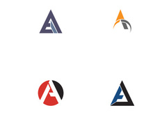 Abstract logo initial letter A element.