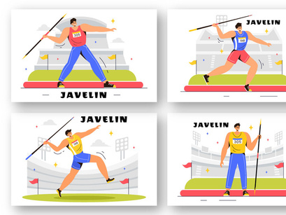 9 Javelin Throw Sports Illustration