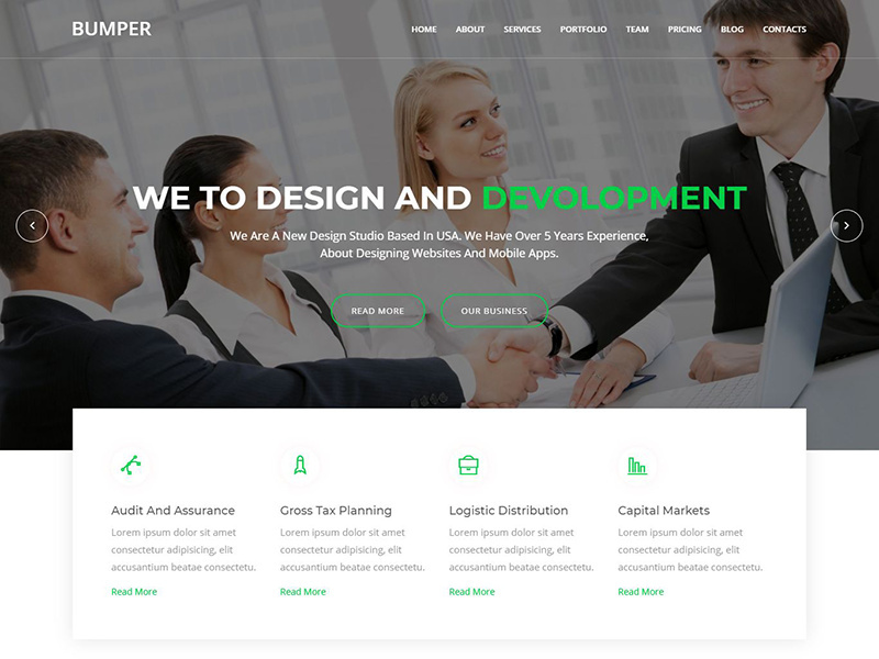 Material Design Agency Website Template, Company Website, Consulting Website, Corporate Website