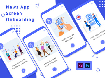 News App Screen On-boarding Concept preview picture