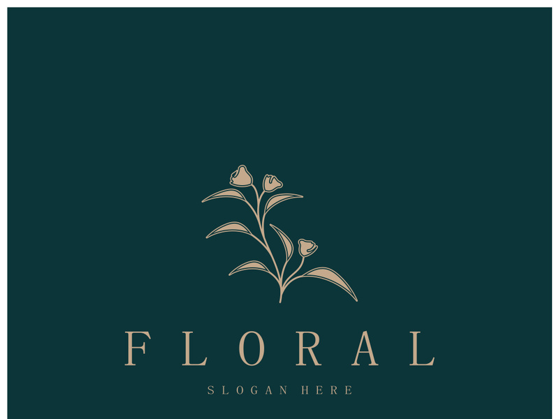 Elegant floral and leaf frame. Delicate botanical vector illustration for labels, spas, corporate identity, and wedding invitations