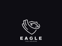 Eagle Bird Logo, Falcon Flying Soaring Geometric Logotype concept symbol design preview picture