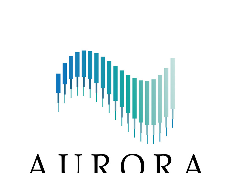 aurora logo design icon illustration vector template