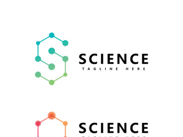 Molecule logo icon template for  science brand identity. preview picture