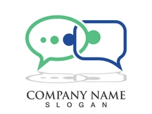 message bubble logo and symbol speech icon illustration