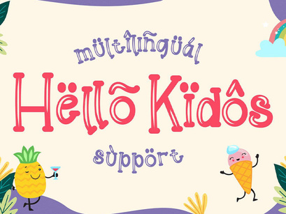 Helloo Kidos - Playful Display Font