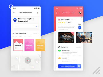 新地方的位置和细节 酒吧评论(New Place Locations & Details Bar Review)