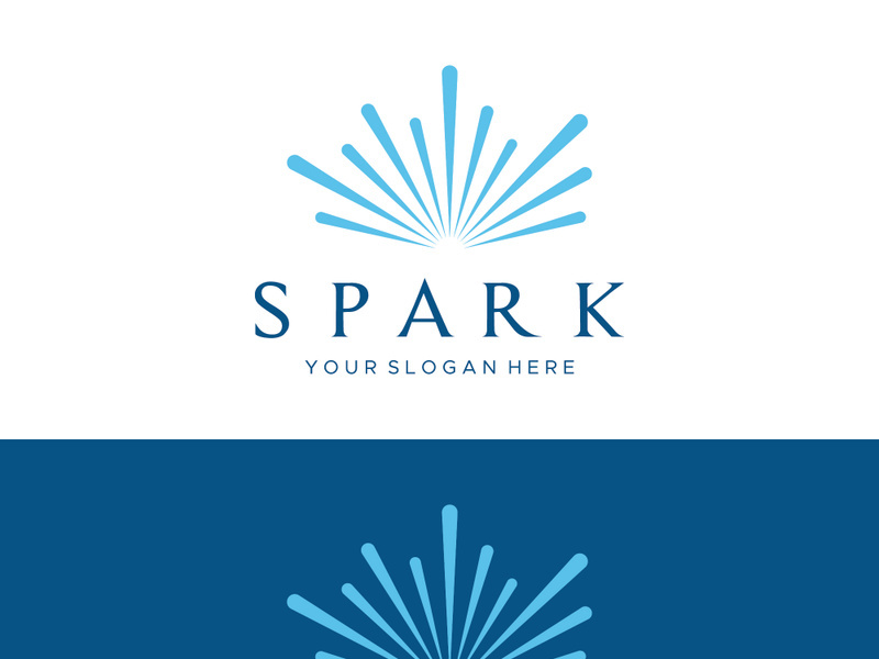 Colorful fireworks splash abstract logo design