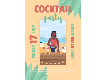 Cocktail party on beach template preview picture