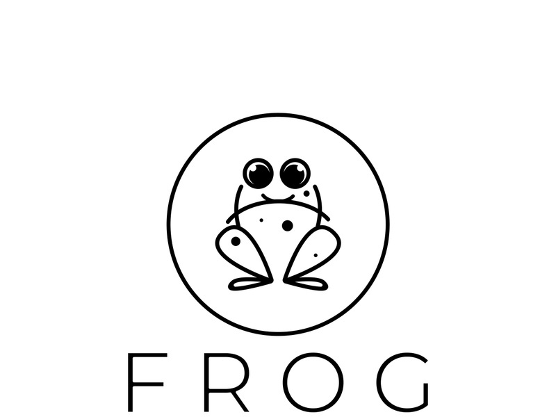 frog logo simple vector design template