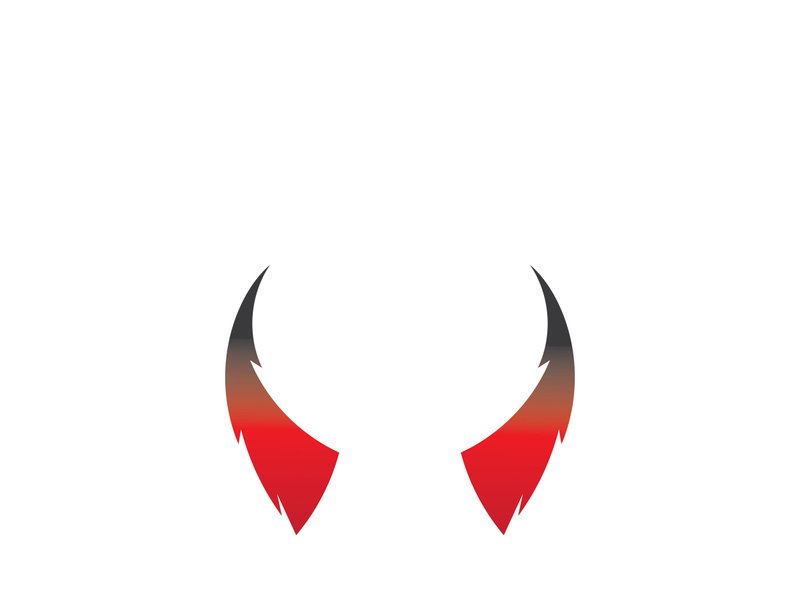 Devil horn Vector icon design illustration Template