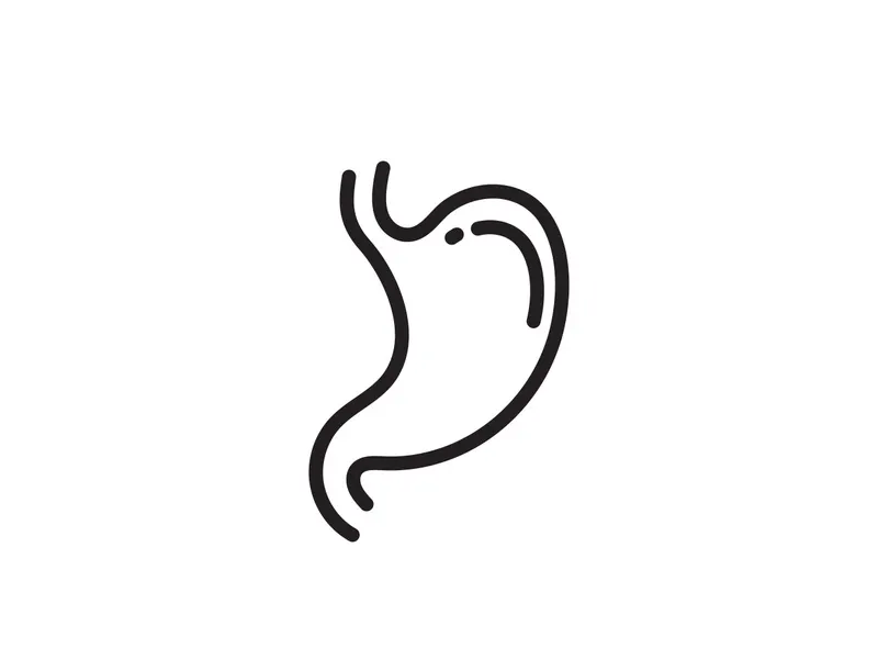 Stomach care icon logo designs illustration
