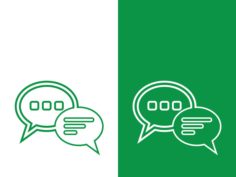 Speech bubble icon logo template vector illustration