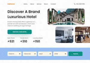 Habitación - Booking Hotel Landing Page