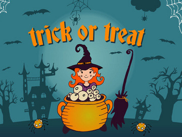 Trick Or Treat Free Vector Illustration preview picture