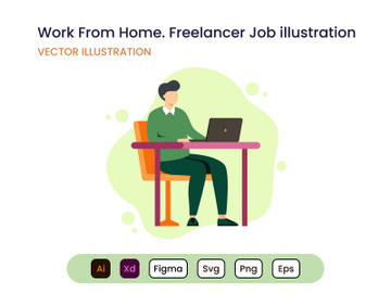 Freelance Job vector illustration preview picture