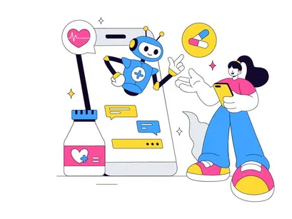 10 Medical Chatbot Vector Illustration