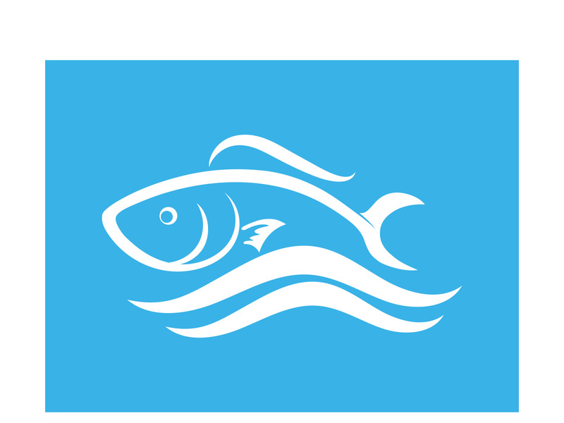 Fish logo template. Creative vector symbol