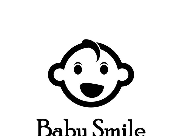 Cute Happy Baby Face Smile Logo Template
