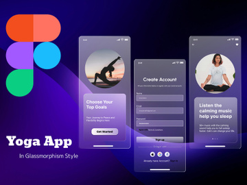 Yoga App In GlassMorphisms preview picture