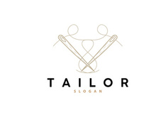 Tailor Logo, Needle and Thread Vector