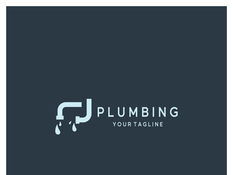 Plumbing logo vector design template. water pipe logo design.Leaking water logotype,Design Concept, Creative Symbol, Icon