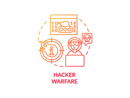 Hacker warfare red gradient concept icon preview picture