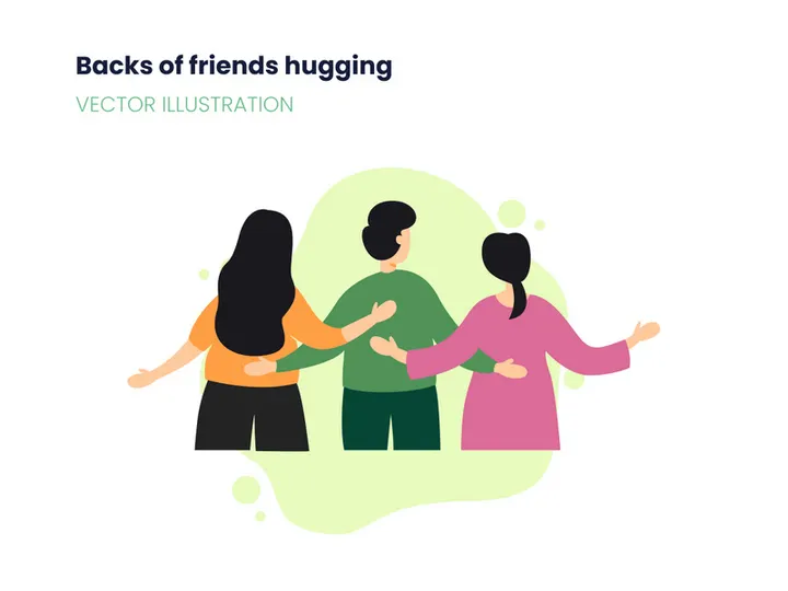 Friends hugging